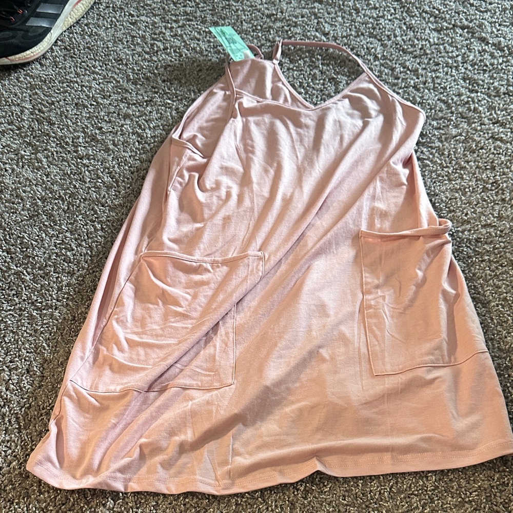 Elegant Pink Sleeveless Dress